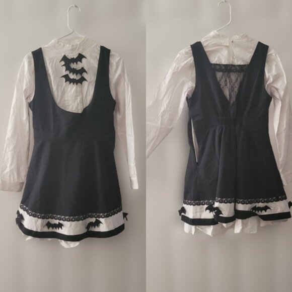 Halloween Lolita Gothic Lace Bat JSK Dress - Picture 4 of 4